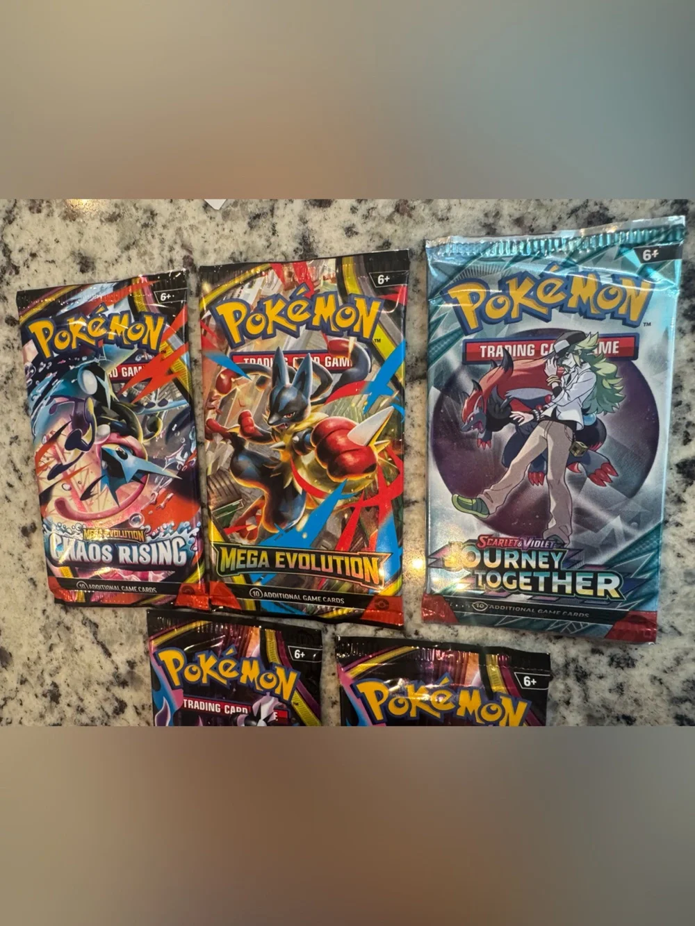 Pokemon Trading Card Booster Packs mega evolution pitch black chaos rising 5pack